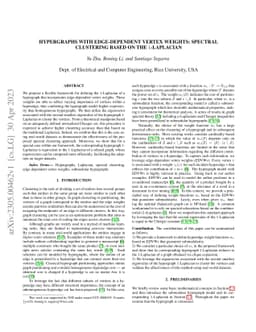 Hypergraphs with Edge-Dependent Vertex Weights: Spectral Clustering
  based on the 1-Laplacian