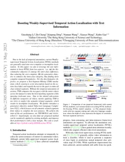 Boosting Weakly-Supervised Temporal Action Localization with Text
  Information