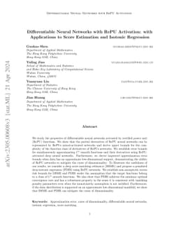 Differentiable Neural Networks with RePU Activation: with Applications
  to Score Estimation and Isotonic Regression