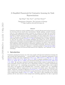 A Simplified Framework for Contrastive Learning for Node Representations