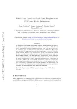 Predictions Based on Pixel Data: Insights from PDEs and Finite
  Differences
