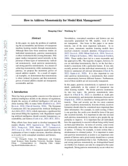 How to address monotonicity for model risk management?