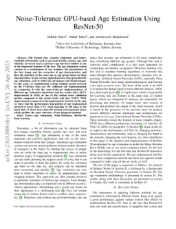 Noise-Tolerance GPU-based Age Estimation Using ResNet-50