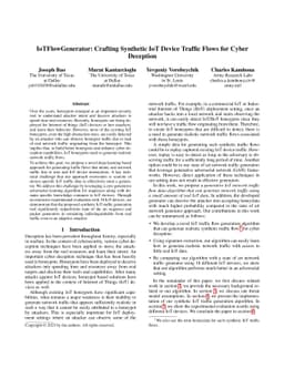 IoTFlowGenerator: Crafting Synthetic IoT Device Traffic Flows for Cyber
  Deception