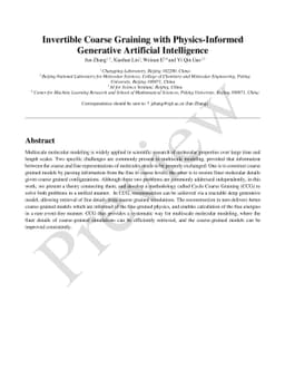Machine-Learned Invertible Coarse Graining for Multiscale Molecular
  Modeling