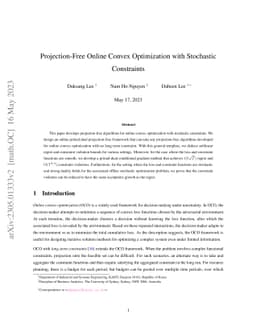 Projection-Free Online Convex Optimization with Stochastic Constraints