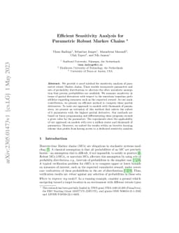 Efficient Sensitivity Analysis for Parametric Robust Markov Chains