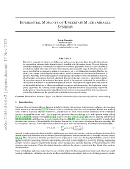 Inferential Moments of Uncertain Multivariable Systems