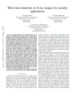 Illicit item detection in X-ray images for security applications