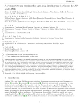 A Perspective on Explainable Artificial Intelligence Methods: SHAP and
  LIME