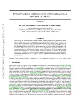Understanding cirrus clouds using explainable machine learning