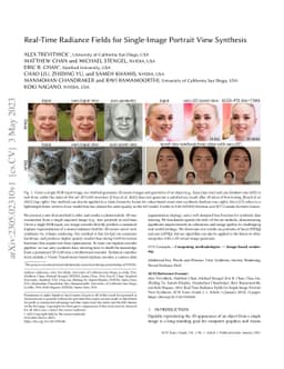 Real-Time Radiance Fields for Single-Image Portrait View Synthesis