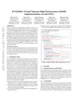 FT-GEMM: A Fault Tolerant High Performance GEMM Implementation on x86
  CPUs