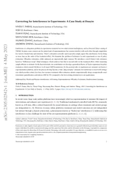 Correcting for Interference in Experiments: A Case Study at Douyin
