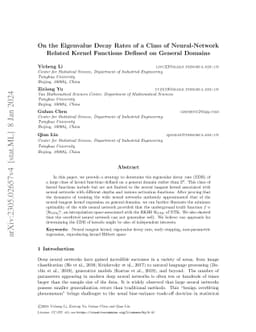 On the Eigenvalue Decay Rates of a Class of Neural-Network Related
  Kernel Functions Defined on General Domains