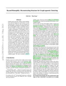 Beyond Homophily: Reconstructing Structure for Graph-agnostic Clustering