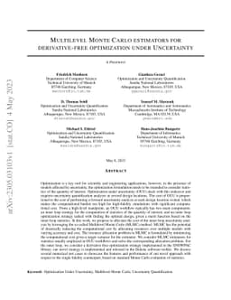 Multilevel Monte Carlo estimators for derivative-free optimization under
  uncertainty