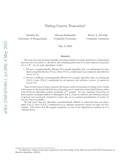 Testing Convex Truncation