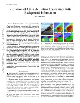 Reduction of Class Activation Uncertainty with Background Information