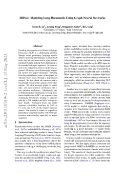 HiPool: Modeling Long Documents Using Graph Neural Networks