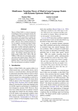 MindGames: Targeting Theory of Mind in Large Language Models with
  Dynamic Epistemic Modal Logic
