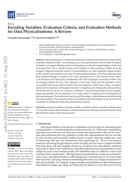 Encoding Variables, Evaluation Criteria and Evaluation Methods for Data
  Physicalizations: A Review