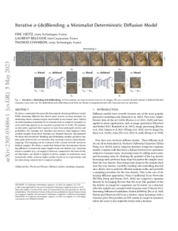 Iterative $α$-(de)Blending: a Minimalist Deterministic Diffusion
  Model