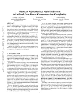Flash: An Asynchronous Payment System with Good-Case Linear
  Communication Complexity