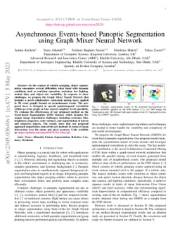 Asynchronous Events-based Panoptic Segmentation using Graph Mixer Neural
  Network
