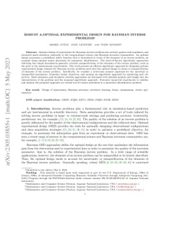 Robust A-Optimal Experimental Design for Bayesian Inverse Problems
