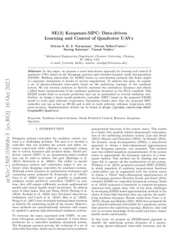 SE(3) Koopman-MPC: Data-driven Learning and Control of Quadrotor UAVs