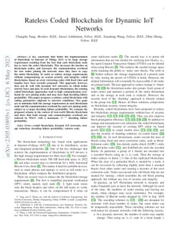 Rateless Coded Blockchain for Dynamic IoT Networks