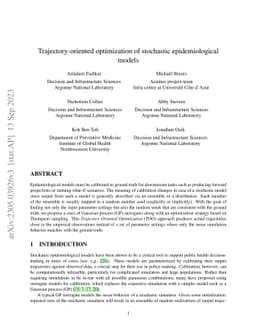 Trajectory-oriented optimization of stochastic epidemiological models