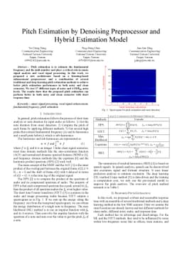 Pitch Estimation by Denoising Preprocessor and Hybrid Estimation Model