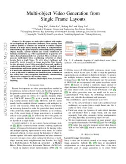 Multi-object Video Generation from Single Frame Layouts