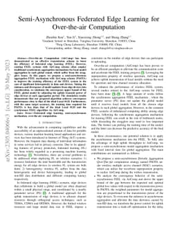 Semi-Asynchronous Federated Edge Learning Mechanism via Over-the-air
  Computation