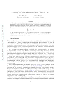 Learning Mixtures of Gaussians with Censored Data