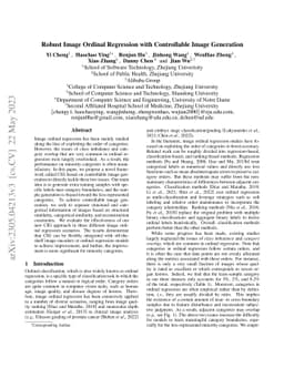 Robust Image Ordinal Regression with Controllable Image Generation