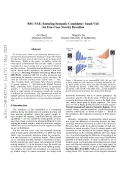 RSC-VAE: Recoding Semantic Consistency Based VAE for One-Class Novelty
  Detection