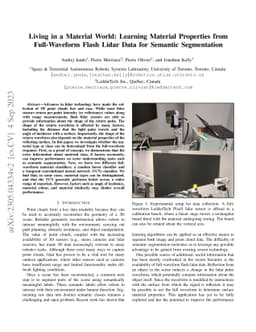 Living in a Material World: Learning Material Properties from
  Full-Waveform Flash Lidar Data for Semantic Segmentation
