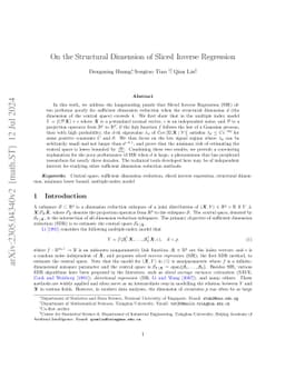 On the Structural Dimension of Sliced Inverse Regression