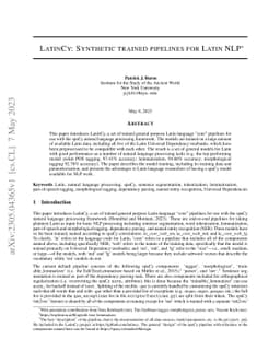 LatinCy: Synthetic Trained Pipelines for Latin NLP