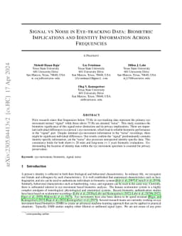 Signal vs Noise in Eye-tracking Data: Biometric Implications and
  Identity Information Across Frequencies