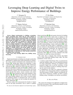 Leveraging Deep Learning and Digital Twins to Improve Energy Performance
  of Buildings