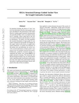 SEGA: Structural Entropy Guided Anchor View for Graph Contrastive
  Learning