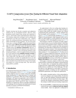 CrAFT: Compression-Aware Fine-Tuning for Efficient Visual Task
  Adaptation