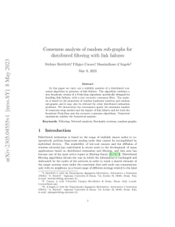 Consensus analysis of random sub-graphs for distributed filtering with
  link failures