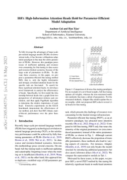HiFi: High-Information Attention Heads Hold for Parameter-Efficient
  Model Adaptation