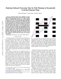 Reducing Onboard Processing Time for Path Planning in Dynamically
  Evolving Polygonal Maps