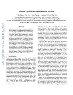 Scalable Optimal Margin Distribution Machine